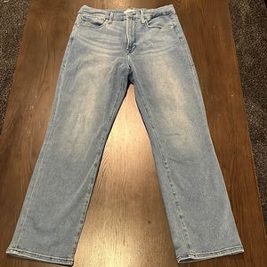 Good American cropped straight leg jeans
